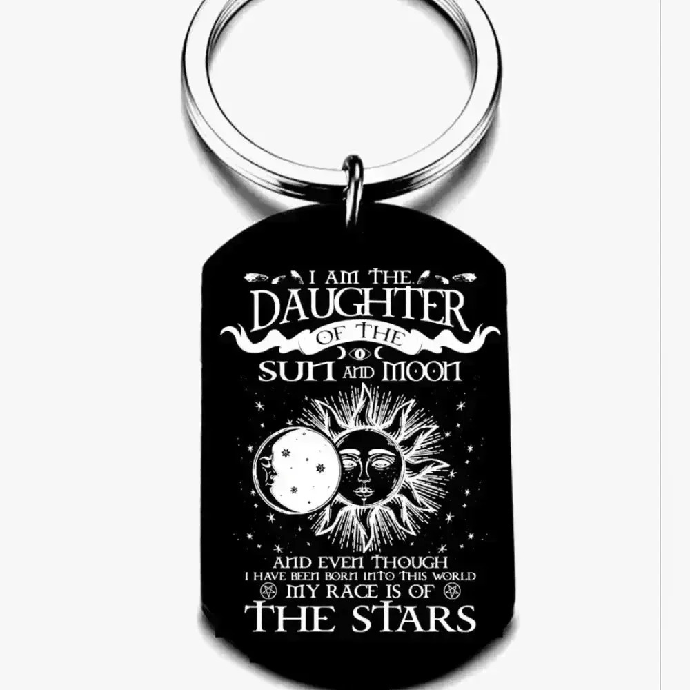 I'm daughter of sun and moon hot art stars keychain